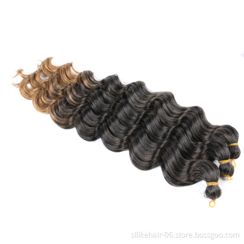 Afro kinky Deep water Wave  Crochet hair loose deep wave bundles wave crochet braiding synthetic hair expression bulk